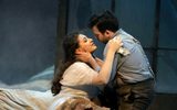 Anush Hovhannisyan is performing on stage in La Boheme.