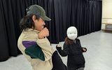 BA Performance students playing in a mask class